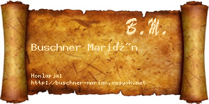 Buschner Marián névjegykártya